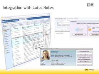 Integration with Lotus Notes




 22
 