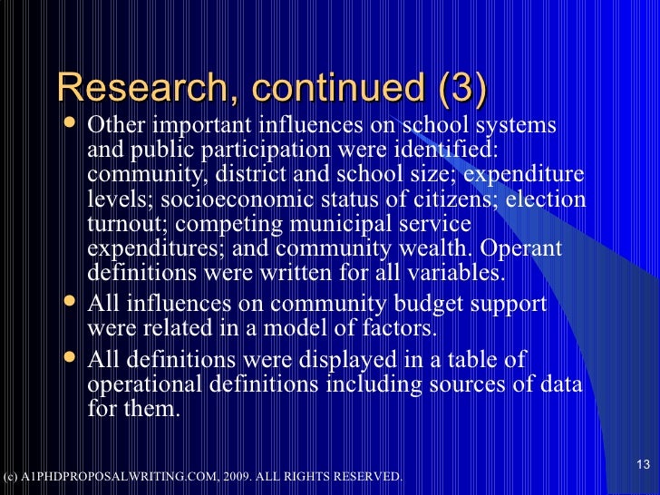 Phd topic selection