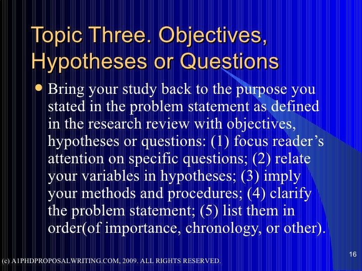 Phd topic selection