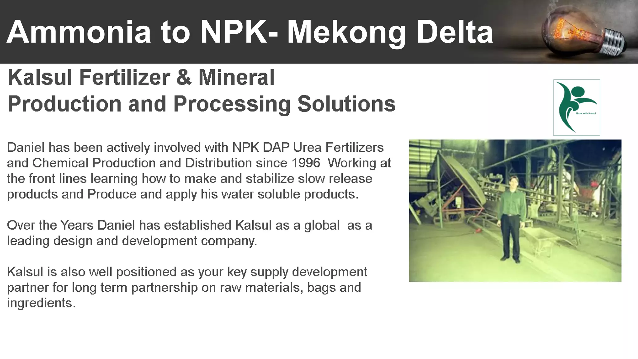 Ammonia to NPK- Mekong Delta
 
