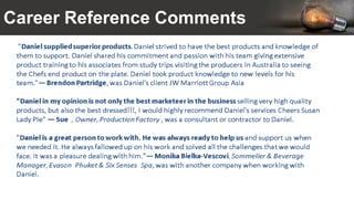 Career Reference Comments
 