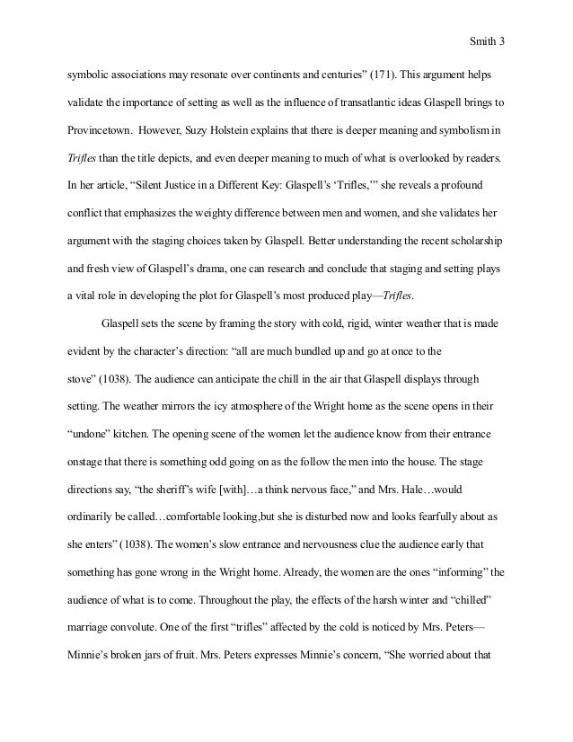 Trifles play analysis image