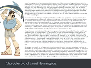 Amanda Squeo Character Design: Ernest Hemingway