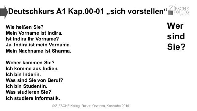 A1 Deutsch Einführung Vorbereitung Auf Das Zertifikat A1
