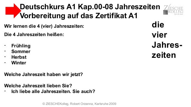 A1 Deutsch Einführung Vorbereitung Auf Das Zertifikat A1