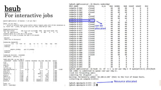 bsub
For interactive jobs
 