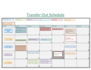 Transfer-Out Schedule
 