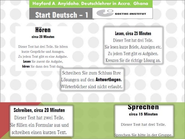 Start Deutsch A1 Exam Sprechen Teil 3
