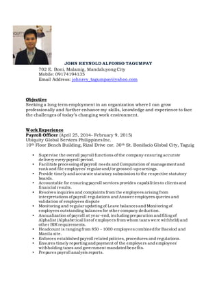 John Reynold A. Tagumpay (1) | PDF