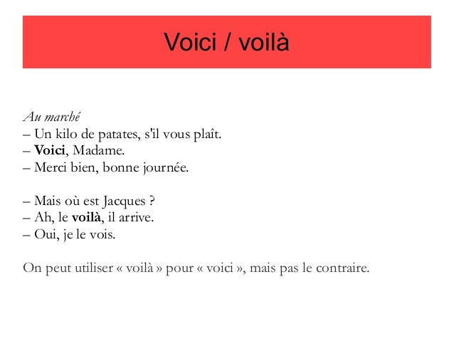 Pytanie o język #3 - Voici czy voilà? - wyjaśnienie 1 - Francuski przy kawie