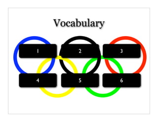 Vocabulary

1       2        3




4       5        6
 