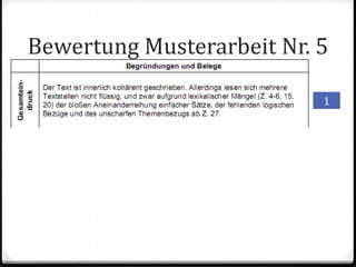Bewertung Musterarbeit Nr. 5
1
 