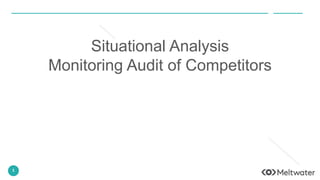 1
Situational Analysis
Monitoring Audit of Competitors
 