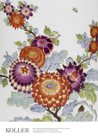 Koller Auktionen AG, Hardturmstrasse 102, 8031 Zürich, Schweiz
Tel +41 44 445 63 63, Fax +41 44 273 19 66 
office@kollerauktionen.ch, www.kollerauktionen.ch
 