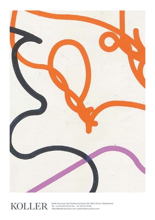 Koller Auctions Ltd, Hardturmstrasse 102, 8031 Zurich, Switzerland
Tel +41 44 445 63 63, Fax +41 44 273 19 66
office@kollerauctions.com, www.kollerauctions.com
 