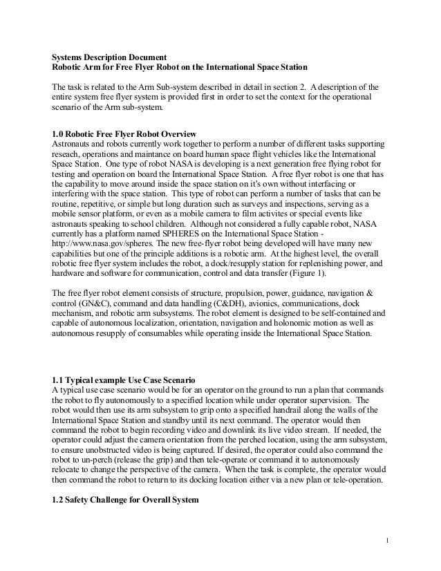 first free flyer robot