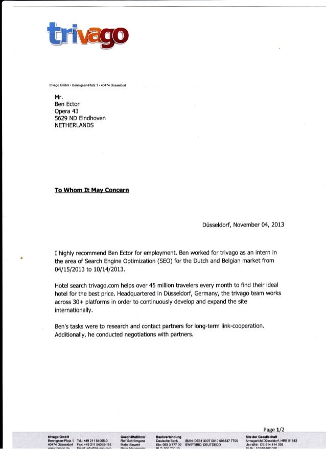 Letter Of Recommendation