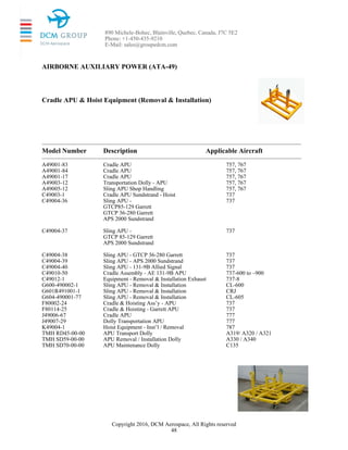 DCM Aerospace - Tooling & GSE Catalogue 2016 | PDF