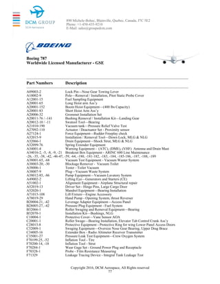 DCM Aerospace - Tooling & GSE Catalogue 2016 | PDF