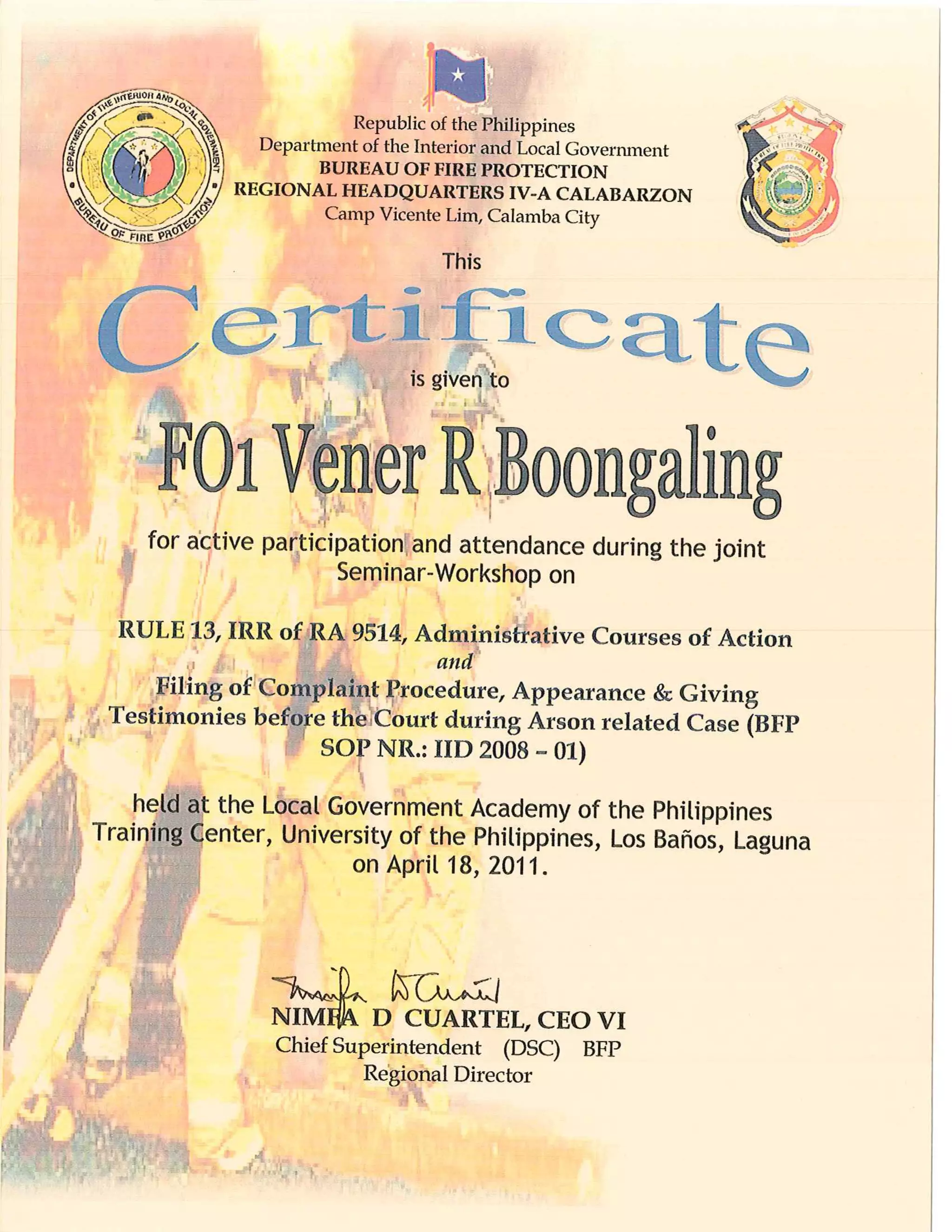 Certificate