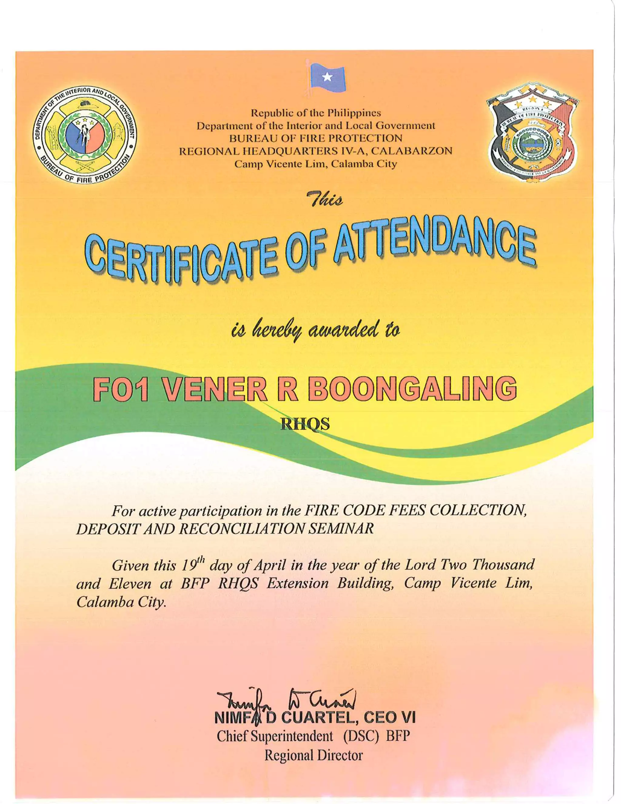 Certificate