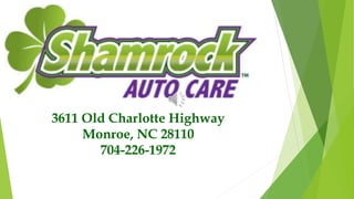 3611 Old Charlotte Highway
Monroe, NC 28110
704-226-1972
 