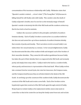 Caddy Compson-Fall of Old South Paper_Edited | DOCX