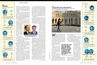 peterparks/gettyimages
border work, one Beijing partner with a
Chinese firm notes that that practice has
recently slowed down. “That could be
a bottleneck for Jun He, and it may feel
the need to work on developing domestic
practice.”
Zhong Lun, in contrast, is primarily
known for its expertise in domestic mat-
ters, especially in real estate, says this
lawyer. “It has recently started to get in-
volved in more international transactions,
but still not to the extent of King  Wood,
Jun He or Fangda [Fangda Partners is an-
other leading Chinese firm].”
Local lawyers believe the proposed
merger may well be a response to the
growing reputation of King  Wood,
which has been widely hailed as the first
“Chinese” international law firm. King 
Wood Mallesons is
itself the product of
a 2012 merger be-
tween China’s King
 Wood and Aus-
tralia’s Mallesons
Stephen Jaques.
Last year, it also
moved to acquire
London’s SJ Ber-
win, thus further
enhancing its global
brand.
Though Jun He,
at least, has been
vocal about not wanting to expand over-
seas, the proposed merger with Zhong
Lun would clearly help Jun He lawyers
raise their profile as well.
“This could be a defensive response,”
agrees another Beijing lawyer. “The three
[firms] used to be more equal, but then
King  Wood [Mallesons] merged and
created this ‘superpower.’ The other two
might want to strike a balance.”
Local lawyers have mixed views on
whether a combination between Jun He
and Zhong Lun would give them a signifi-
cant competitive edge.
Zhong Lun WD’s Lin contends that
larger Chinese companies, including
state-owned enterprises, tend to prefer
big law firms, both domestic and inter-
national, because they think they have a
more stable track record. But he thinks
privately owned small and medium-sized
companies are more open to working with
smaller firms and boutiques. “Both will
find their place in the market,” Lin says of
boutiques and large firms.
Even if Zhong Lun and Jun He merge,
it will not be the largest firm in China.
Dacheng Law Offices and Yingke Law
Firm already count 3,000 and 2,400 law-
yers, respectively. Yu Xugang, a Beijing
partner at Dacheng, says large firms gen-
erally are better, even at providing spe-
cialized advice. The smaller size of bou-
tiques, he says, means partners have to
take on more and different types of mat-
ters, hampering their ability to focus on
one practice area.
“I think this is good news for China’s
legal profession if they merge,” Yu says of
the talks between Zhong Lun and Jun He.
“The combination will create a stronger
individual firm, which means within the
firm, particularly in the noncontentious
area, each practice group will be strength-
ened by more law-
yers. For the industry
as a whole, we will
see more specialists.”
Anthony Qiao, a
Zhong Lun partner,
said in a late March
interview that he
expects a wave of
mergers among Chi-
nese firms over the
next decade as the
country’s economy
and legal market con-
tinue to grow and its
domestic law firms emerge as major inter-
national players. He points out that, even
if Zhong Lun merges with Jun He, the
combined firm would still be considerably
smaller than Western firms such as Skad-
den, Arps, Slate, Meagher  Flom, which
has over 1,700 lawyers. “Compared to
them, we are only midsize firms,” he says.
Broad  Bright’s Liu believes that many
Chinese firms also have some catching up
to do in terms of management and infra-
structure, so that they can actually reap
the benefits from greater scale. “Firms like
Skadden and Clifford Chance have a very
different expansion approach than some of
the Chinese firms,” he says. “They have a
more centralized management, so even
with 2,000 lawyers they are able to cooper-
ate smoothly within the firm.”
Liu says that many Chinese firms who
have engaged in mergers, often with firms
in other cities, haven’t done much to in-
tegrate. “Many times it’s just a change of
brand name on the door,” he says.
—Anna Zhang
opening statements
theasianlawyer.com | Summer 2014 | 1110 | Summer 2014 | theasianlawyer.com
The
Churn
Despite the hype, law firms are seeing limited upside so far
from the new Shanghai Free Trade Zone.
china
A Long Way From Liberalization
W
hen the Chinese government
announced last August it was
opening the country’s first
Free Trade Zone in Shanghai, Premier
Li Keqiang said the move would help
turn the city into a world-class financial
center on par with New York and Hong
Kong. Companies that opened there
would enjoy free convertibility of China’s
currency, the renminbi,
and streamlined customs
and administrative pro-
cedures.
Put on a fast track,
the FTZ opened in Sep-
tember. But, over nine
months later, the ben-
efits of locating there
are still far from clear for
many businesses, includ-
ing law firms.
Many law firms had
hoped the FTZ would
bring some easing of re-
strictions that bar foreign
law firms from practicing Chinese law. In
January, China’s Ministry of Justice ap-
proved a plan to test two models for co-
operation between Chinese and foreign
law firms in the FTZ: joint ventures and
mutual secondments.
Local officials hailed the move as
a step toward the full liberalization of
China’s legal market. But to some foreign
lawyers working in China, the policies
don’t seem all that groundbreaking.
The problem with the FTZ, says Wan
Li, a Seyfarth Shaw partner in Shanghai,
“is that, at the mo-
ment, it doesn’t offer
you anything you can’t
do outside the FTZ.”
Though foreign
firms are barred from
practicing Chinese
law, they are allowed
to advise on “the Chi-
nese environment,”
which can mean vir-
tually anything short
of appearing in court,
signing official forms
or issuing legal opin-
ion letters. Wan notes
that international firms have been hir-
ing Chinese lawyers—who must sur-
render their practice licenses when they
join foreign firms—for decades now.
The trouble with
the FTZ, says a
Seyfarth Shaw
partner, “is that,
at the moment,
it doesn’t offer
anything you
can’t do outside
the FTZ.”
shanghai’s
new ftz
hong kong
singapore
melbourne
tokyo
philip hyde
from
Hogan
Lovells
to
KL
Gates
The former head of the Tokyo finance prac-
tice for Hogan Lovells, Hyde will also work in
KL Gates’ Hong Kong office.
sheela moorthy
from
DLA
Piper
to
Norton Rose
Fulbright
Ex-head of DLA Piper’s Singapore corporate
practice, Moorthy focuses on cross-border
MA in Southeast Asia and India.
wayne mcmaster  robert cooper
from
King  Wood
Mallesons
to
Minter
Ellison
The pair led a 10-lawyer intellectual property
team from King  Wood Mallesons, where
McMaster was formerly Australia IP head.
albert cho
from
Kirkland
 Ellis
to
Weil
Gotshal
Cho advises on the formation of private
equity and venture capital funds across the
region, especially in Korea.
john Moore
from
Morrison 
Foerster
to
Slaughter
and May
Capital markets specialist Moore became
Slaughter and May’s first-ever lateral partner
and also its first U.S. law practitioner.
perth
steven mccomish
from
Allens
to
Jones
Day
The litigator launched a Perth office for Jones
Day in April, focusing on projects and project-
related disputes in the energy sector.
david blumental
from
Vinson
 Elkins
to
Latham
 Watkins
Energy partner Blumental has worked on
several cross-border deals for Chinese
state-owned oil companies.
kate allchurch
from
White
 Case
to
Ashurst
Finance specialist Allchurch relocated to
Singapore from White  Case’s London
office in 2009.
mabel lui
from
DLA
Piper
to
Winston
 Strawn
Lui had served as DLA Piper’s Asia corporate
head and holds the same position for
Chicago’s Winston  Strawn.
maurice burke
from
Herbert Smith
Freehills
to
Hogan
Lovells
Before moving to Hogan Lovells, Burke head-
ed the Southeast Asia dispute resolution
practice for Herbert Smith Freehills.
matchmakers: Zhang Xuebing (left), managing part-
ner of Zhong Lun, and Jun He chief David Liu
 