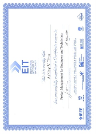 PMP Certificate  2010