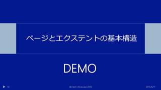 DEMO
2015/6/11db tech showcase 201510
ページとエクステントの基本構造
 