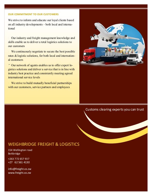 weighbridge freight logistics company profile flyer logistics solutions