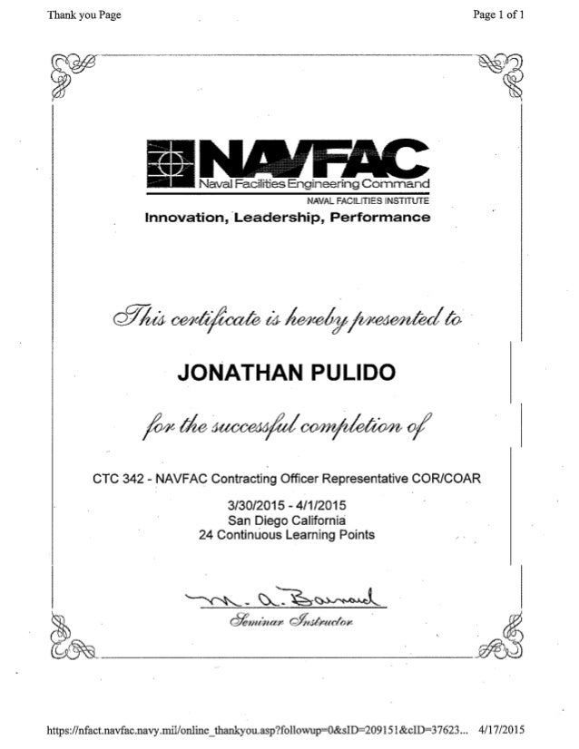 Contracting Officer Representative