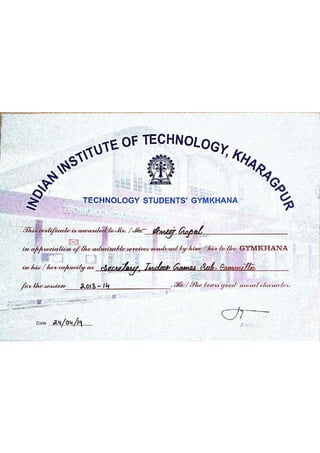 Certificate