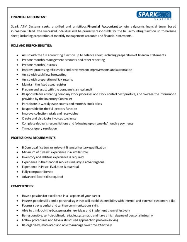 job specification nokia financial statements 2019