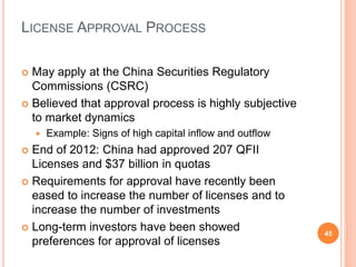 QFII and China Market Finalized | PPTX