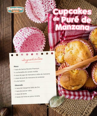 cupcakes de pure de Manzana