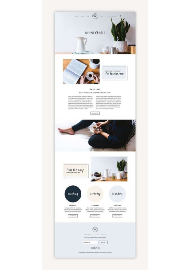 Wix landing page design