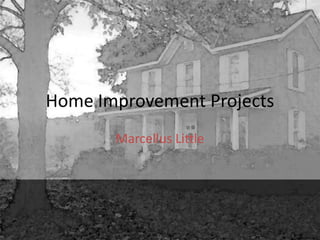 Home Improvement Projects
Marcellus Little
 
