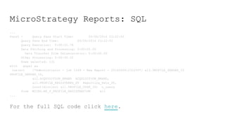Microstrategy for Data Engineers | PDF