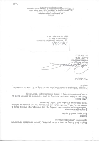 CONFIRMATION OF WORK EXPERIENCE