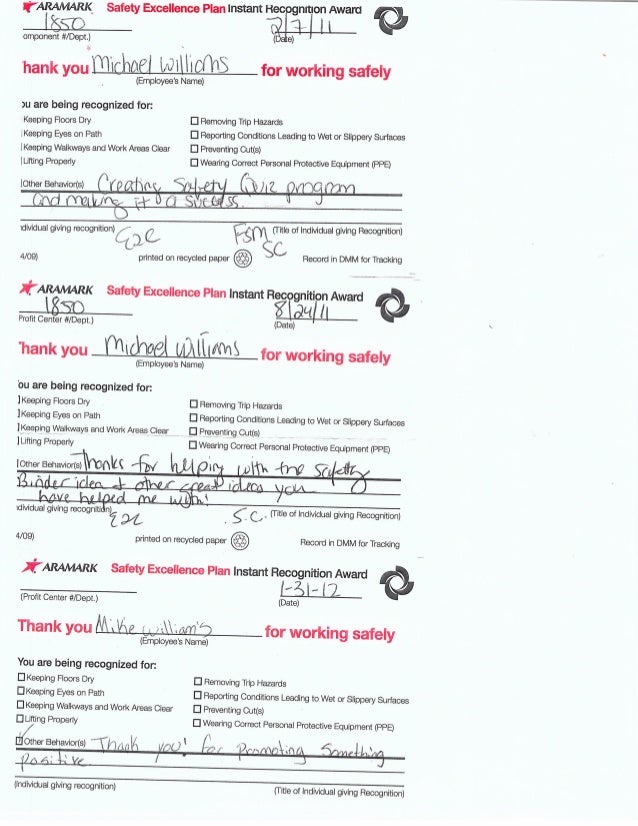 Safety Recognition Awards