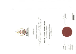 B-Tech Degree Certificate | PDF