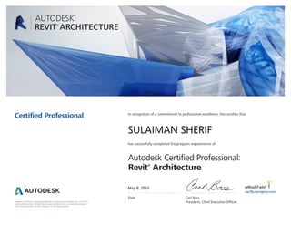 Autodesk Cerrtified Professional for Revit Architecture