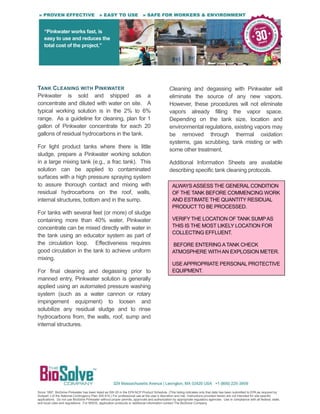 Tank Cleaning with BioSolve | PDF