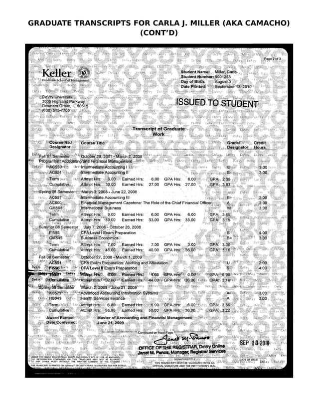 graduate transcripts | PDF