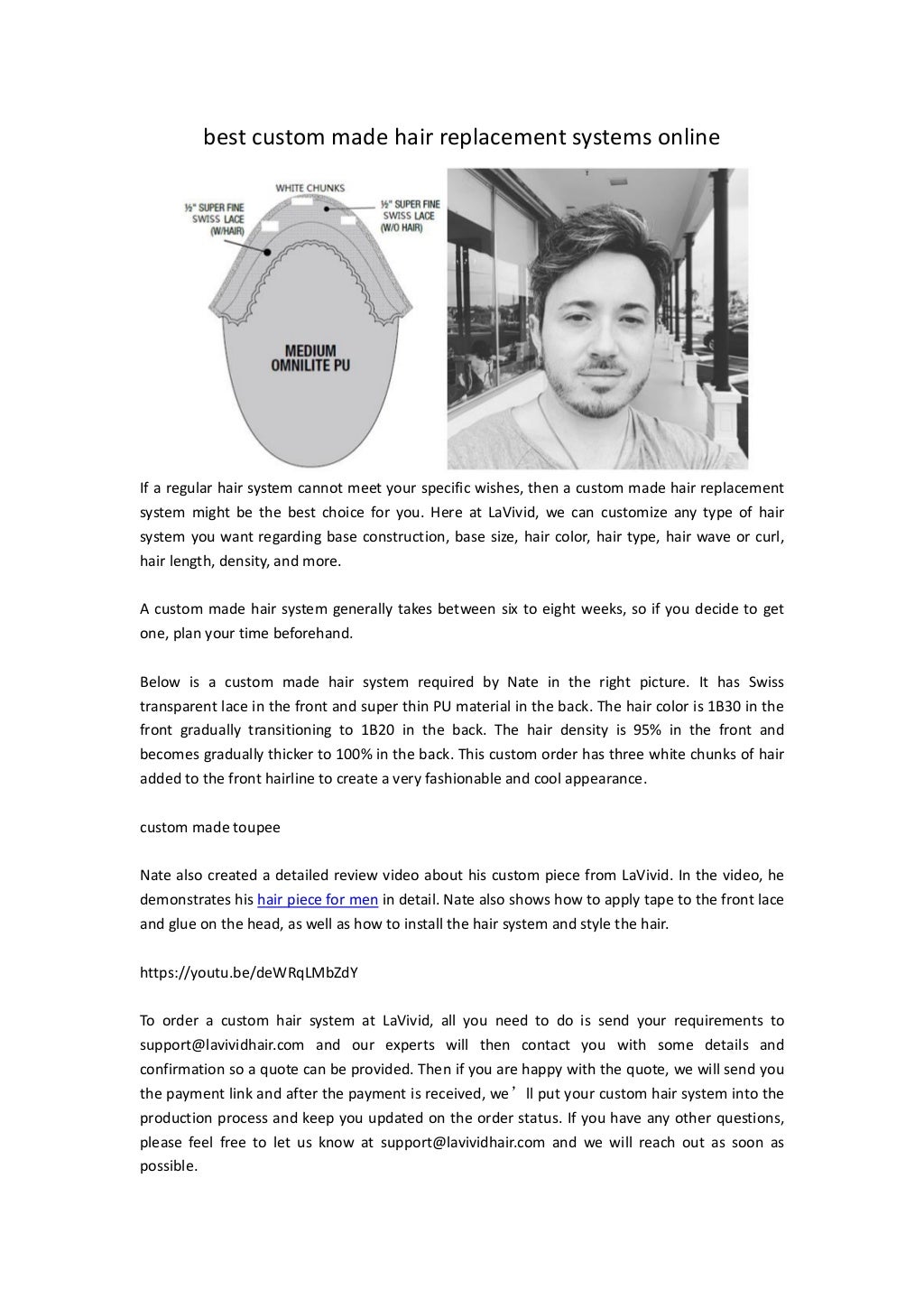 Best Custom Made Hair Replacement Systems Online