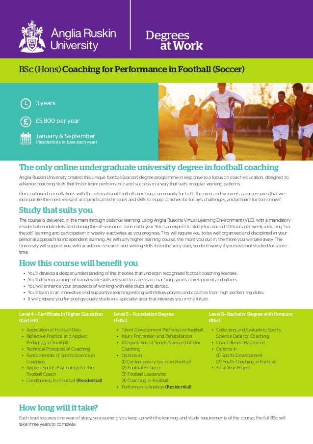 BSc Coaching for Performance in Football