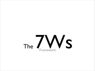 The

7Ws
Framework

 