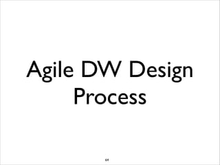 Agile DW Design
Process
64

 