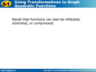 Quadratic Functions Transformations Explained | PPT
